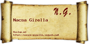 Nacsa Gizella névjegykártya