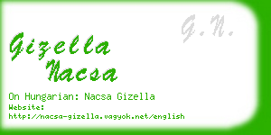 gizella nacsa business card